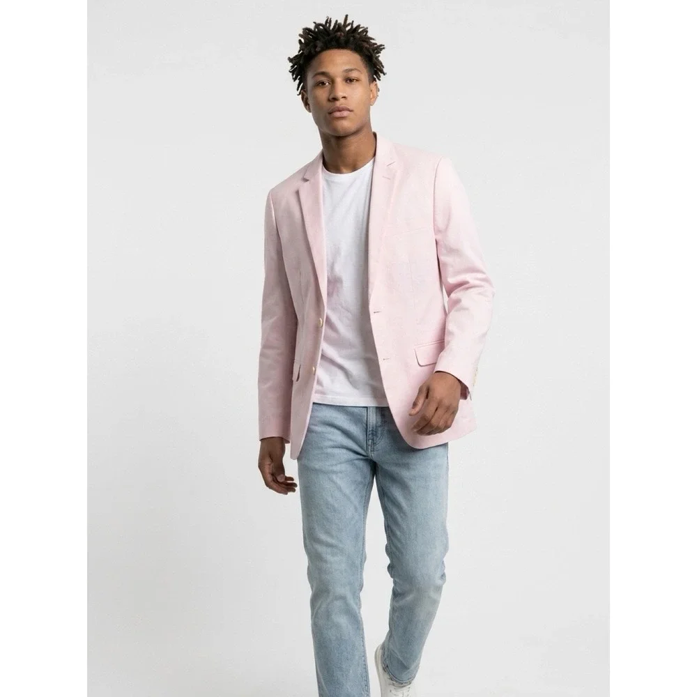 (10/b47)big Kids Tommy Hilfiger  Pink and Blue Blazer Jacket Size 16